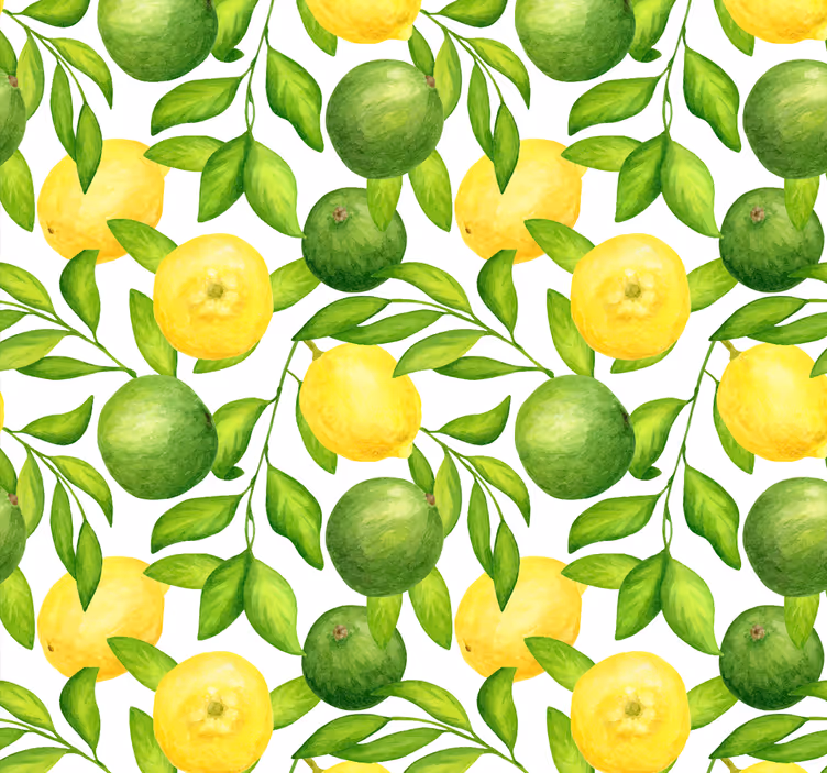 Blinds in a kitchen citrus fruit design - TenStickers