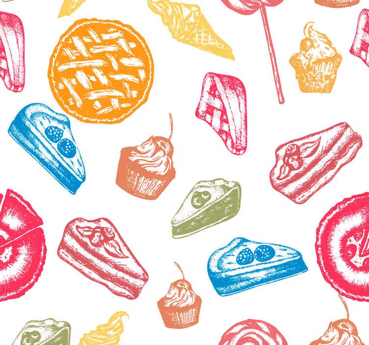 Blinds in a kitchen sweet treats design - TenStickers