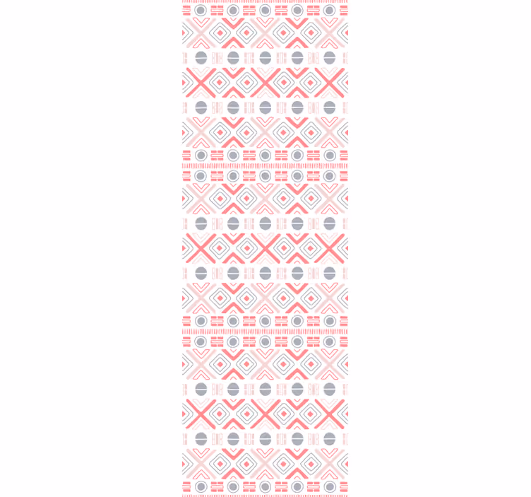 Blinds in a kitchen with soft colored tribal patterns - TenStickers