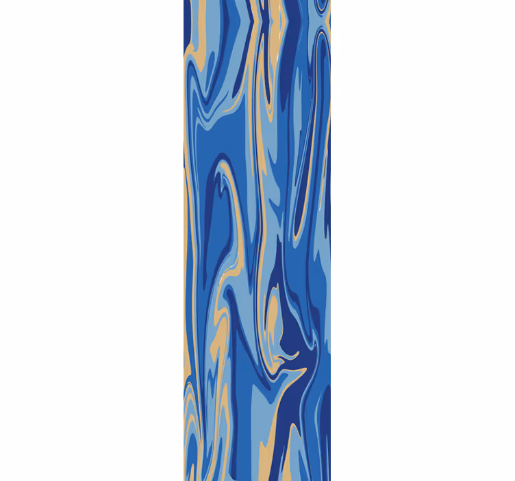 Blinds in a kitchen blue golden marble design - TenStickers
