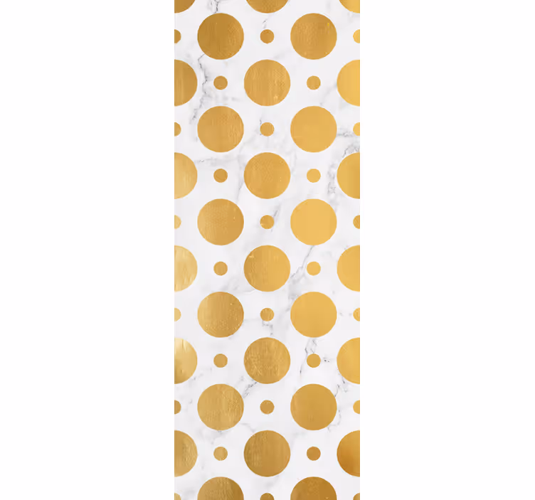 Blinds in a kitchen with gold marble dots - TenStickers