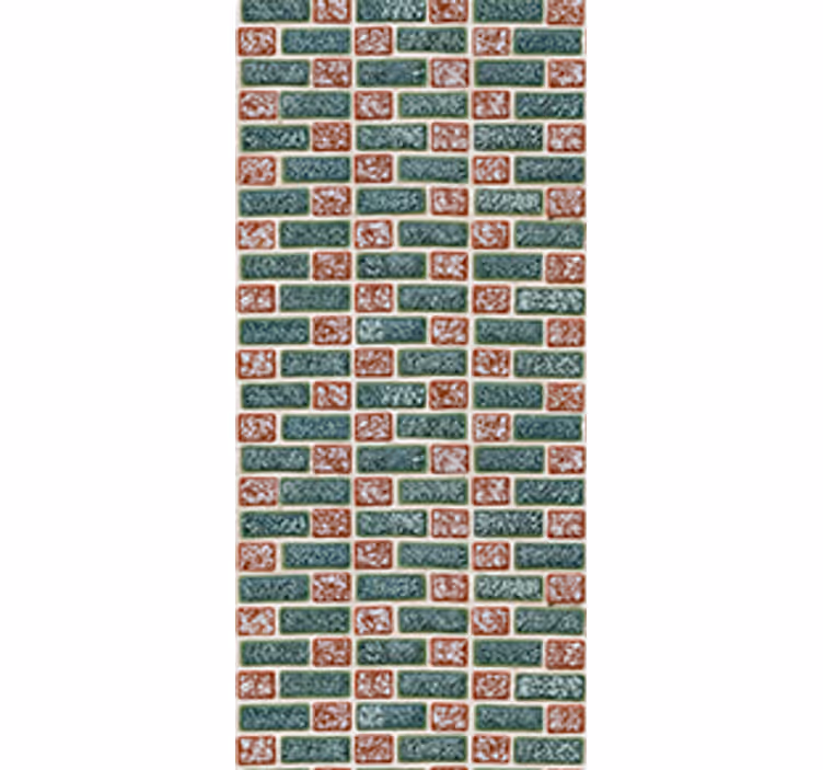 Blinds in a kitchen simple brick tiles - TenStickers