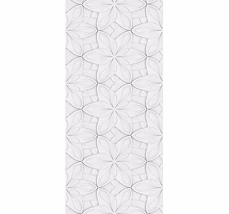 Blinds in a kitchen with floral hexagon tiles - TenStickers