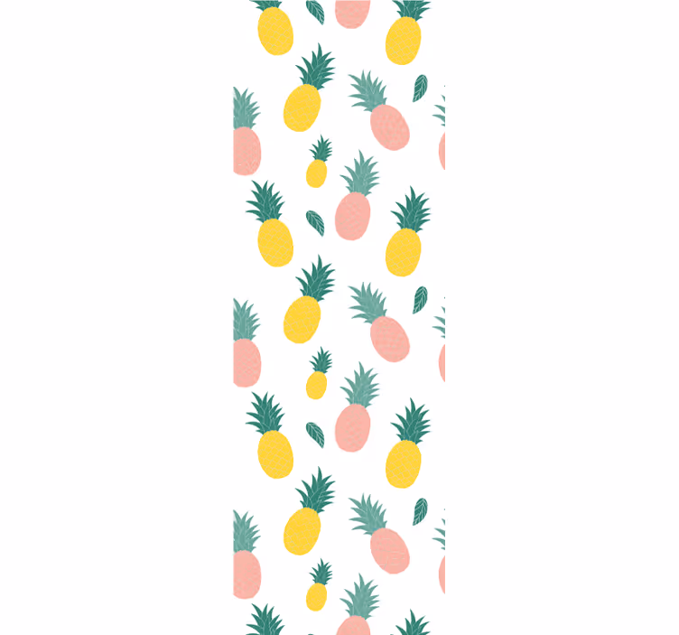Blinds in a kitchen with pineapple fruit pattern - TenStickers