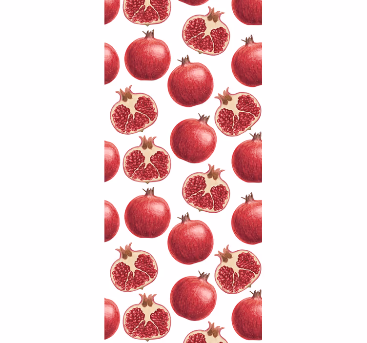 Blinds in a kitchen with colorful pomegranates pattern - TenStickers