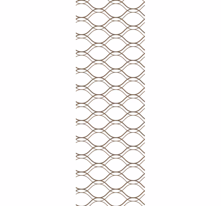 Blinds in a kitchen with a brown wavy pattern - TenStickers