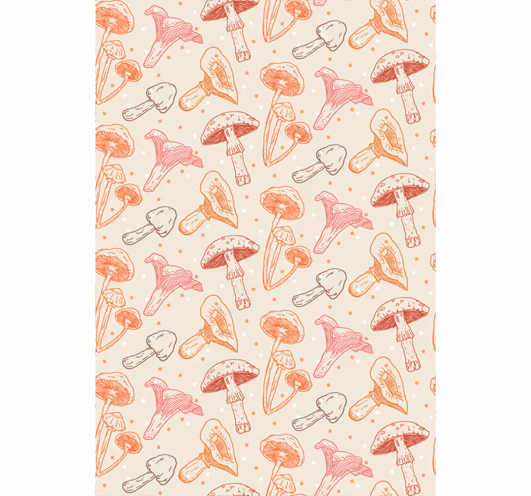 Blinds in a kitchen set of watercolor mushrooms - TenStickers