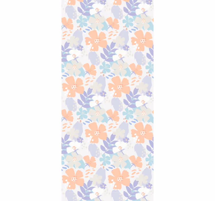 Blinds in a kitchen with original nordic flowers - TenStickers