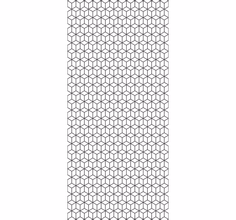 Blinds in a kitchen nordic style border cubes - TenStickers