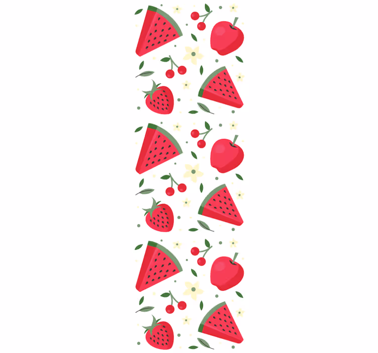 Blinds in a kitchen with assorted fruit pattern - TenStickers