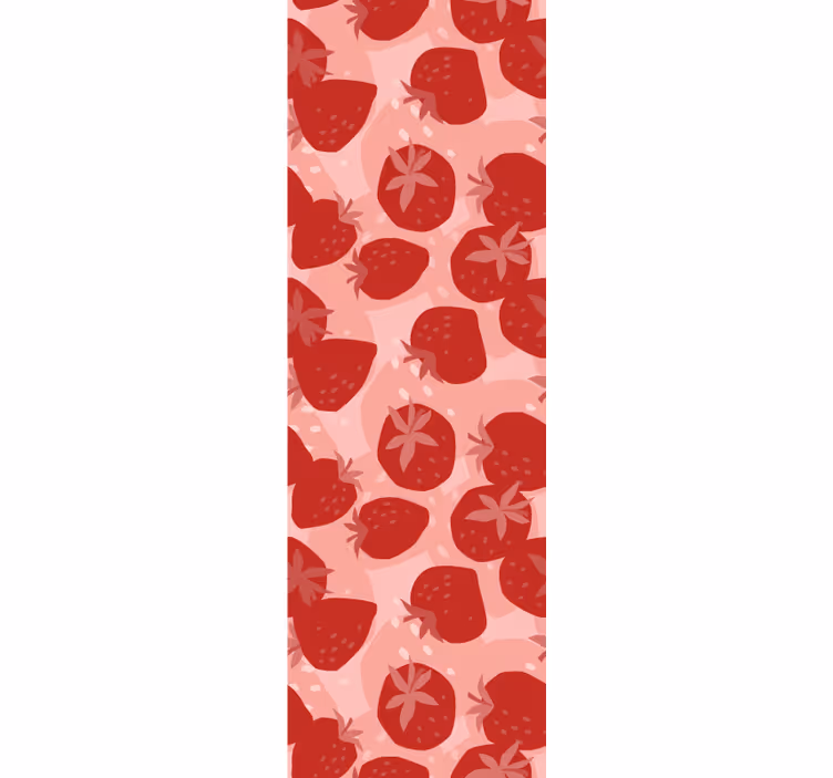 Blinds in a kitchen with abstract seamless red strawberries - TenStickers