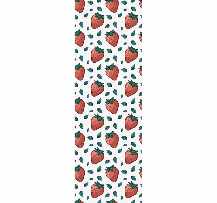 Blinds in a kitchen bright juicy strawberries leaves - TenStickers