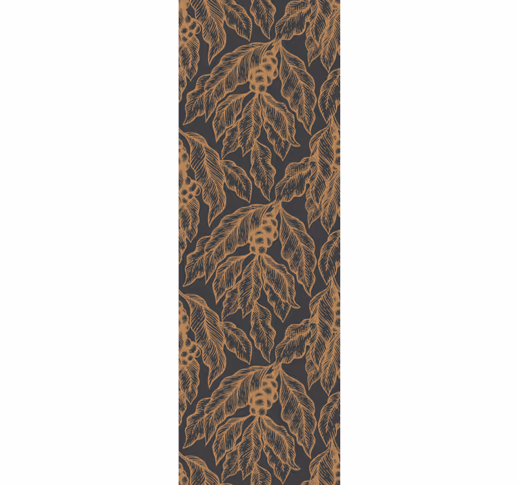 Blinds in a kitchen with coffee tree branch pattern - TenStickers