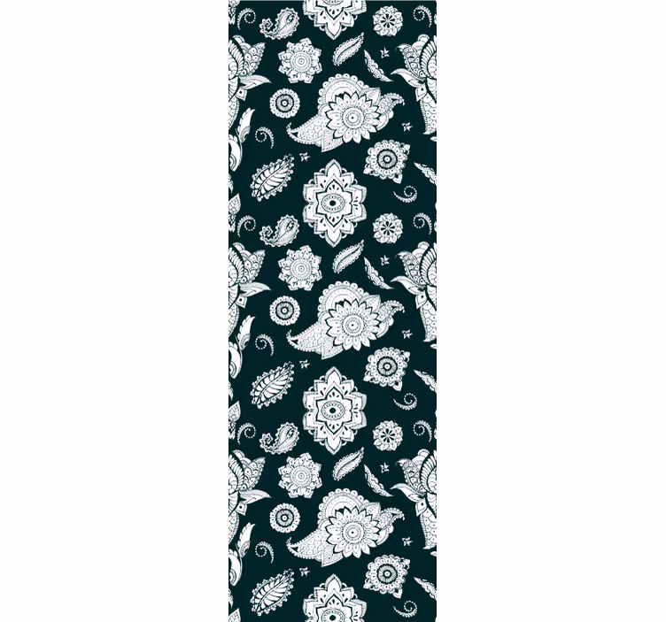 Blinds in a kitchen with indian paisley design - TenStickers