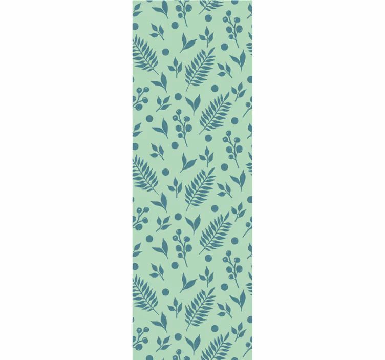 Blinds in a kitchen green leaves on green - TenStickers