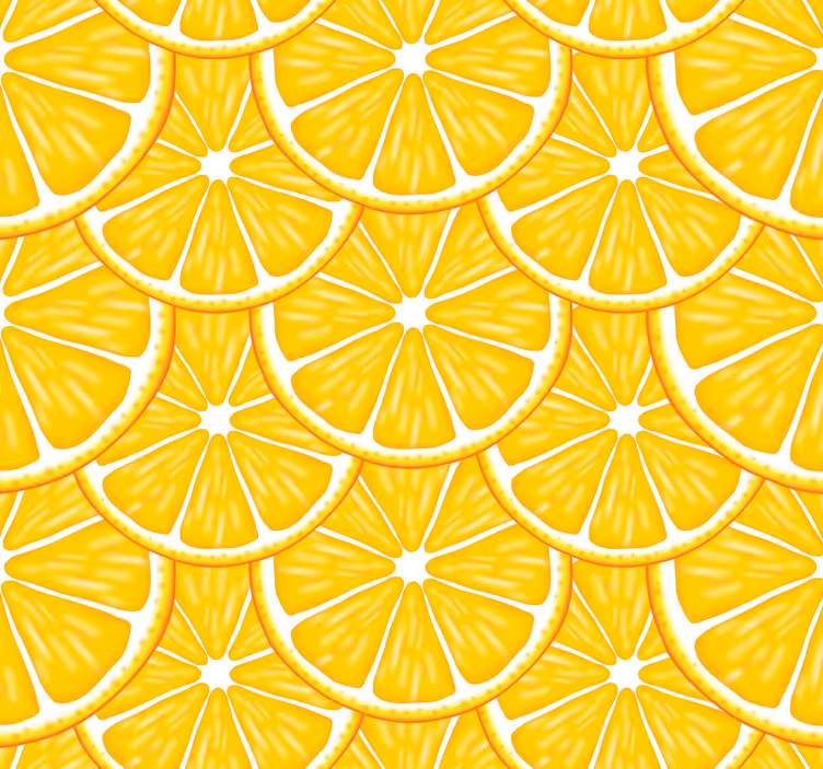 Blinds in a kitchen with orange pattern - TenStickers
