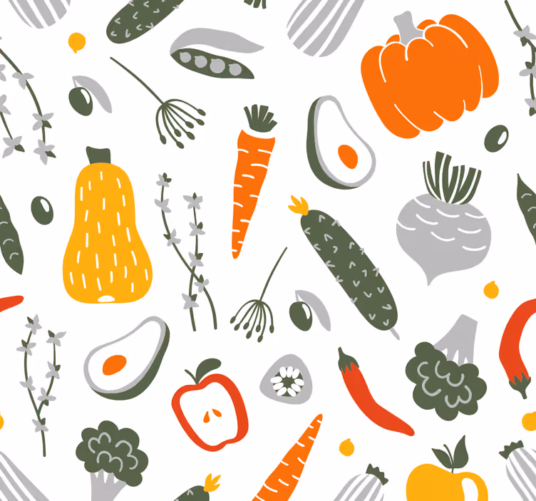 Blinds in a kitchen fruit and vegetable collection - TenStickers
