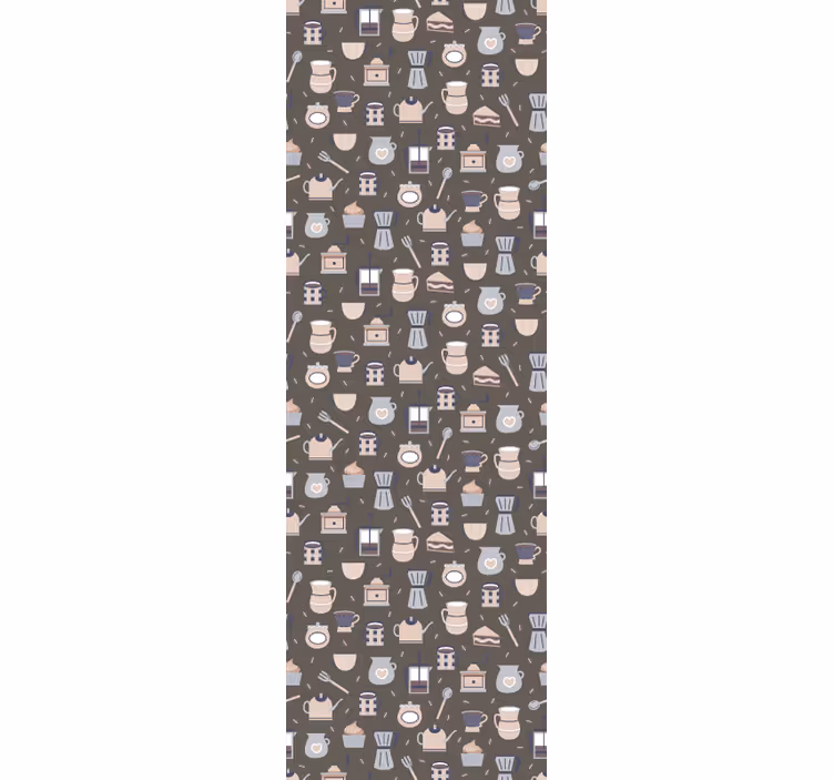 Blinds in a kitchen seamless coffee pattern - TenStickers