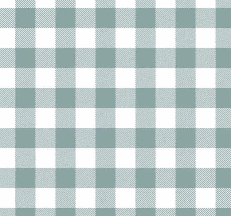 Green tartan blinds in a kitchen - TenStickers