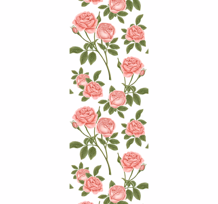 Blinds in a kitchen flowerprint roses - TenStickers