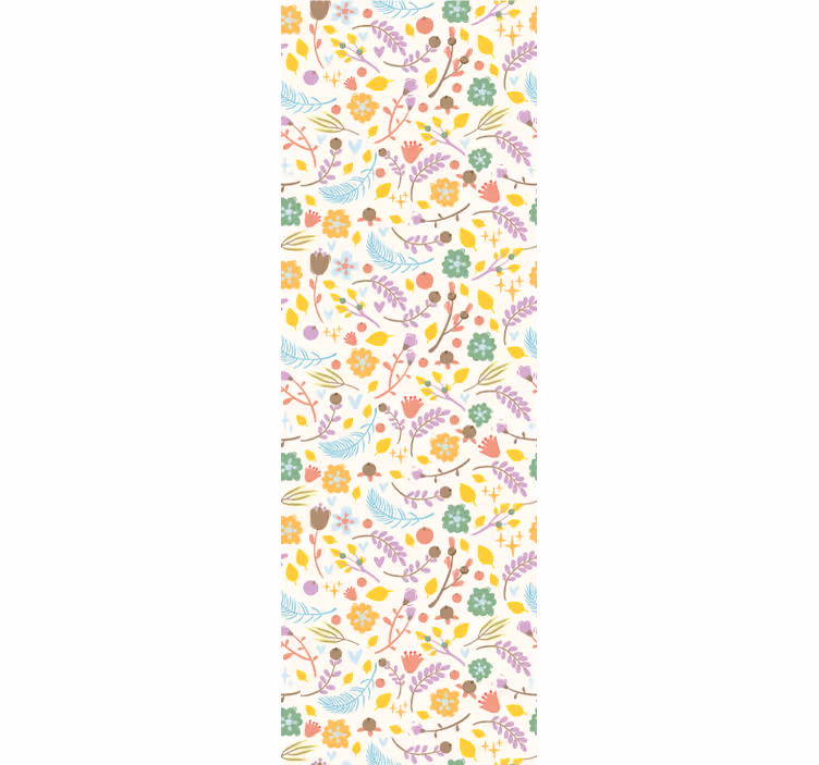 Blinds in a kitchen with a typical polish flowers pattern - TenStickers