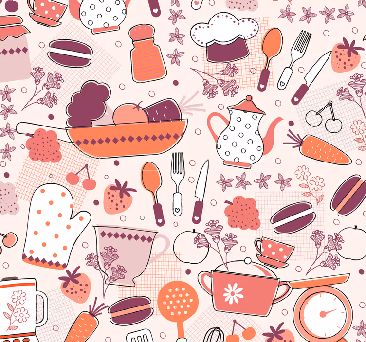 Blinds in a kitchen with a heart-shaped design - TenStickers