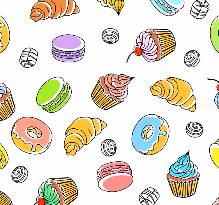 Blinds in a kitchen with tasty treats - TenStickers