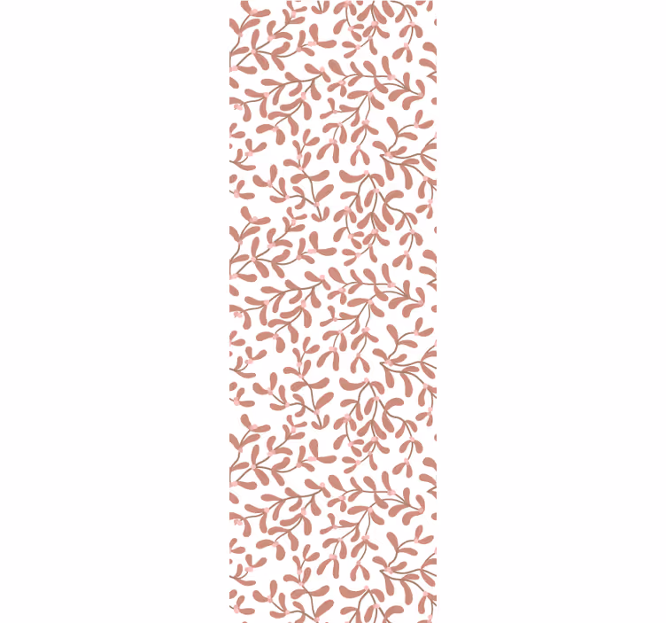 Dining room blind in terracotta small leaves - TenStickers