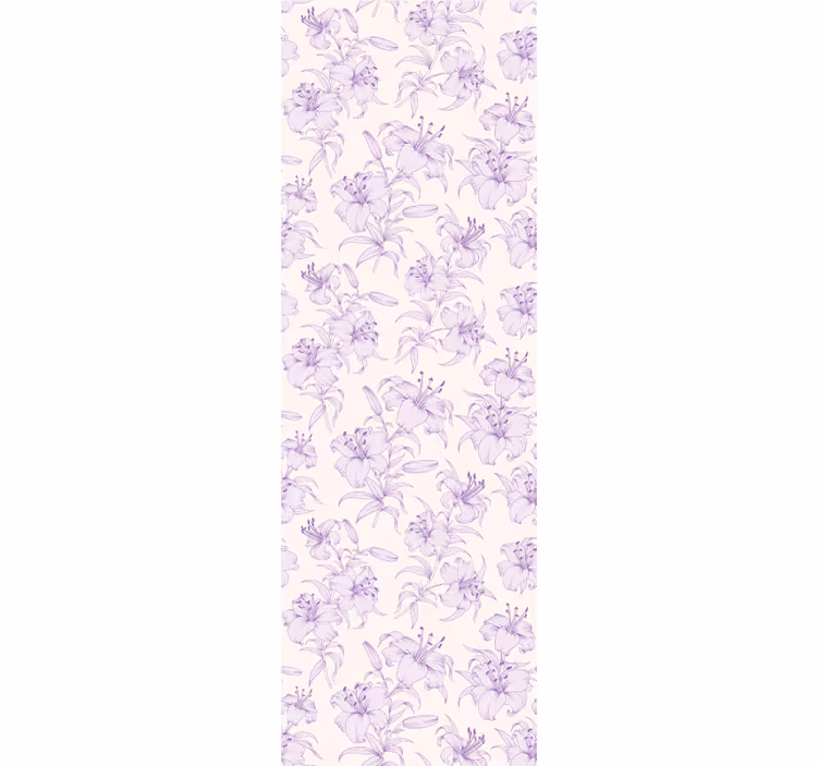 Dining room blind with blooming lilies design - TenStickers
