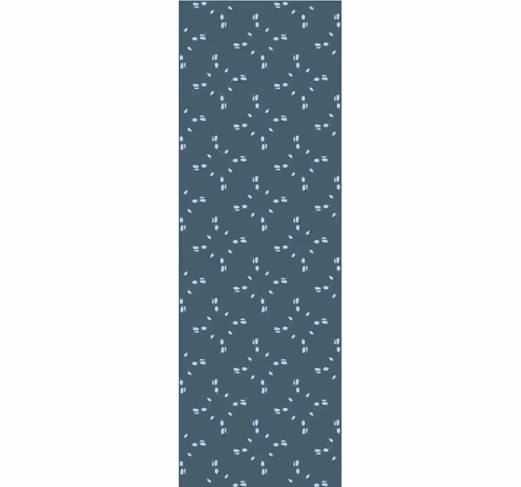 Dining room blind with blue magnolia flower pattern - TenStickers
