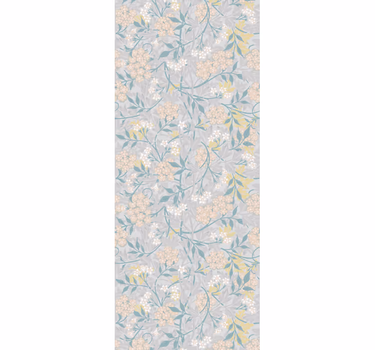 Dining room blind with elegant 80's floral pattern - TenStickers
