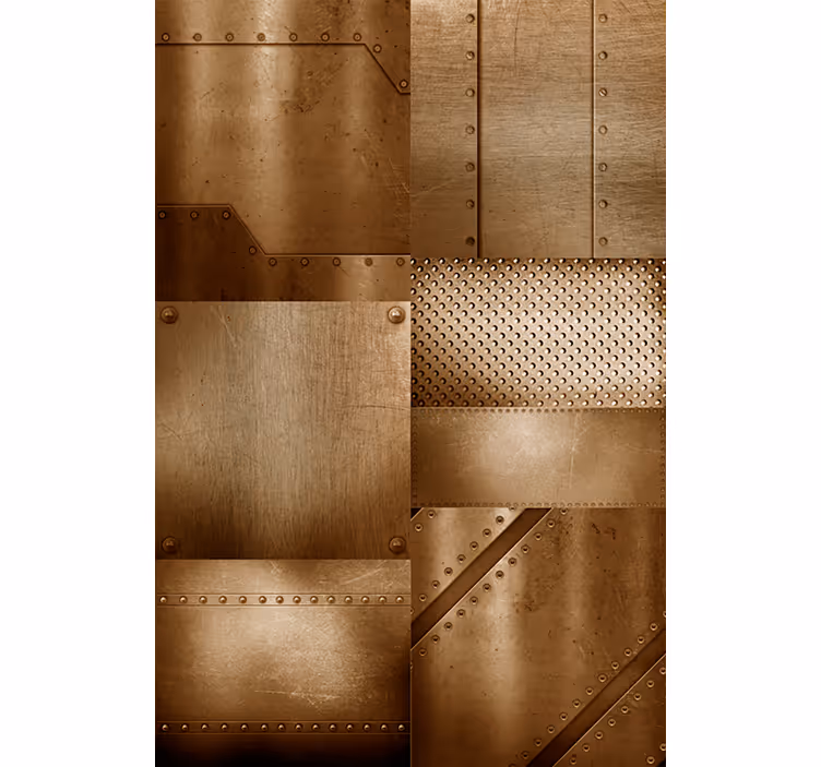 Dining room blind with brass mosaic design - TenStickers