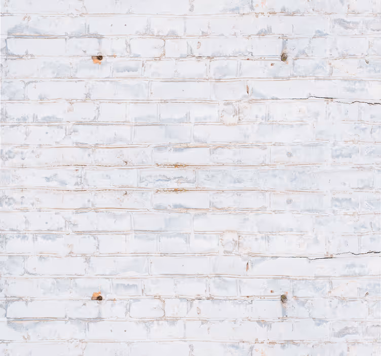Dining room blind in white brick pattern with worn paint - TenStickers