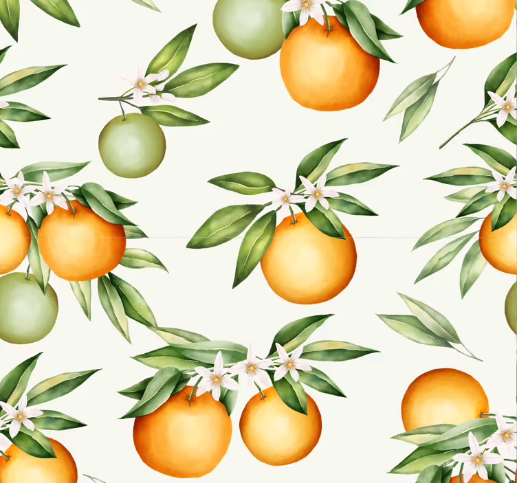 Citrus fruit motif dining room blind - TenStickers
