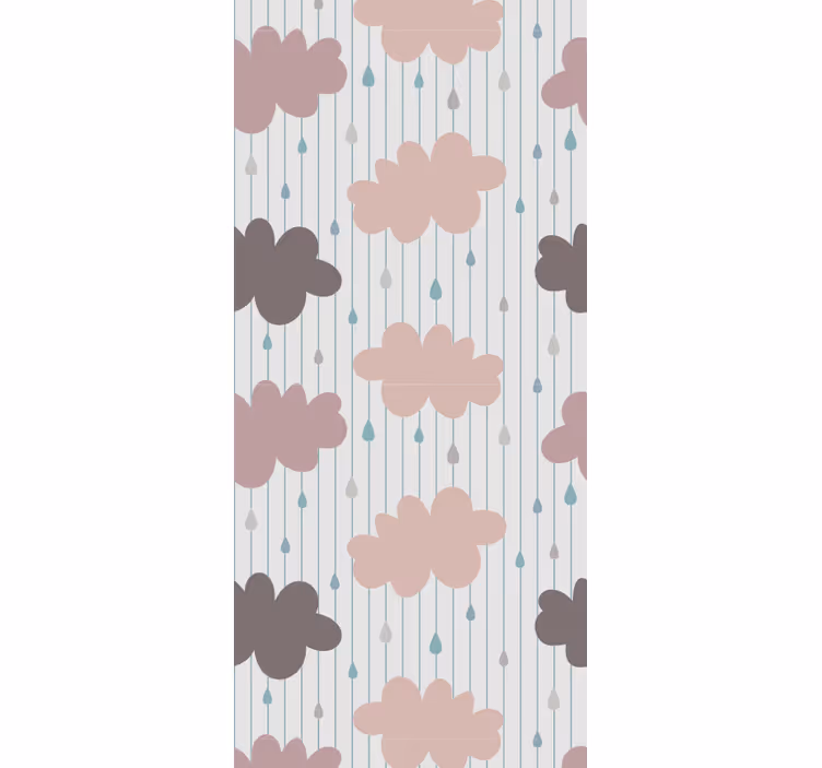 Blind kids pink rainy clouds - TenStickers
