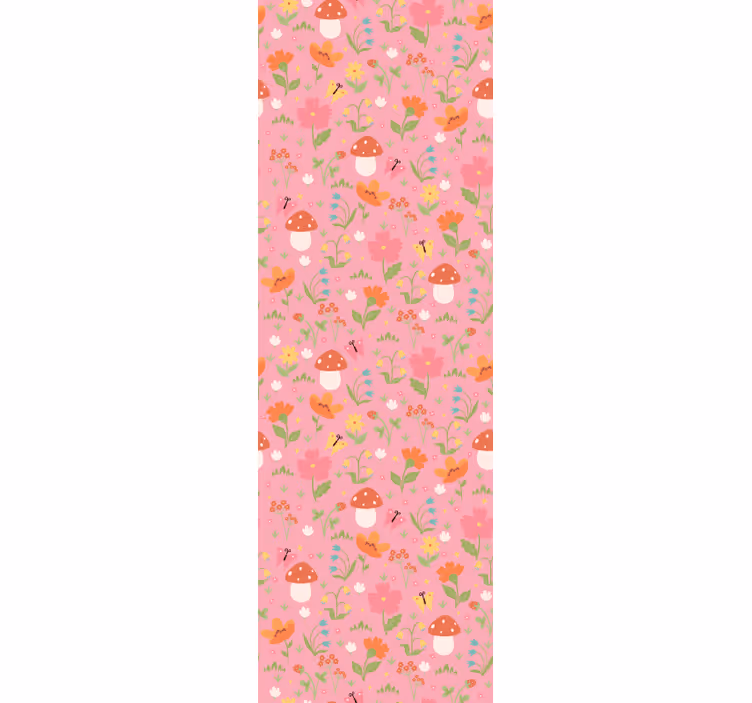 Blind kids floral mushroom design - TenStickers