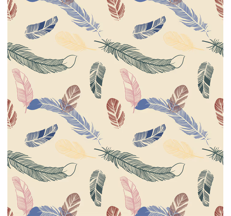Blind kids colorful feathers - TenStickers