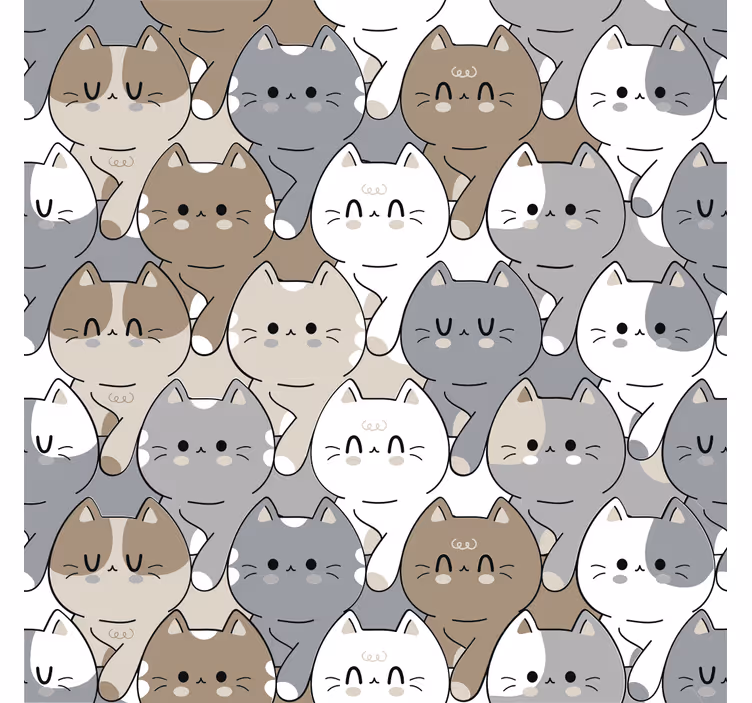 Blind kids cat illustration - TenStickers