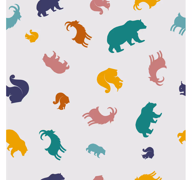 Blind kids chamois and bears pattern - TenStickers