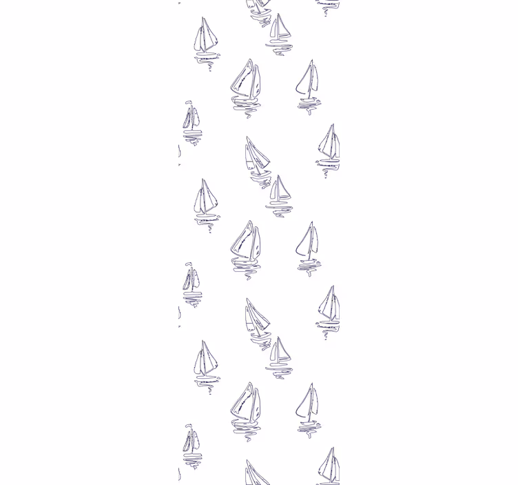 Blind kids sailboat pattern sketch - TenStickers