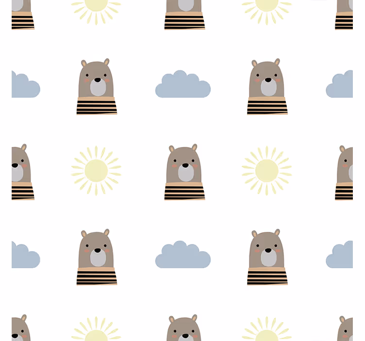 Blind kids customisable brown bear - TenStickers