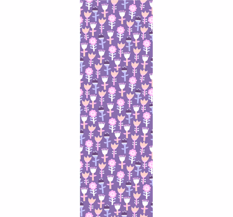 Blind kids purple tones abstract flower pattern - TenStickers
