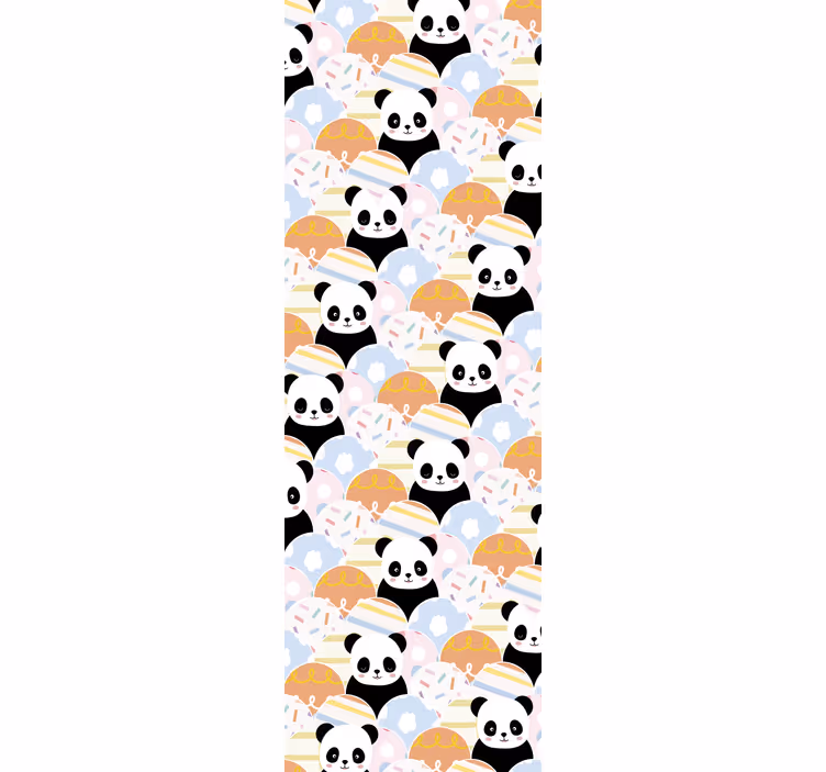 Blind kids patchwork panda animal design - TenStickers