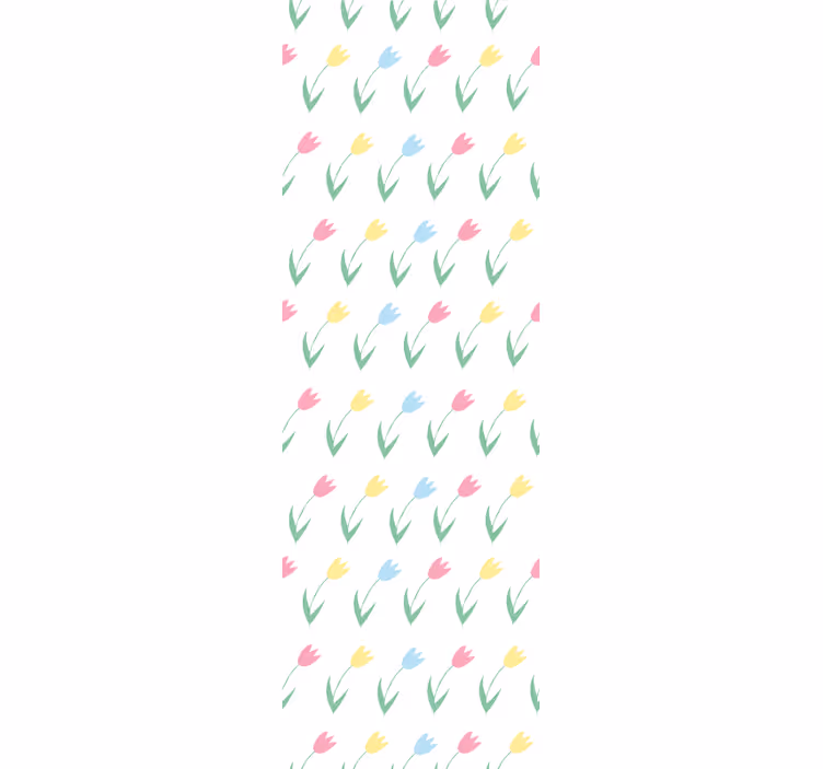 Blind kids colourful tulip flower pattern - TenStickers