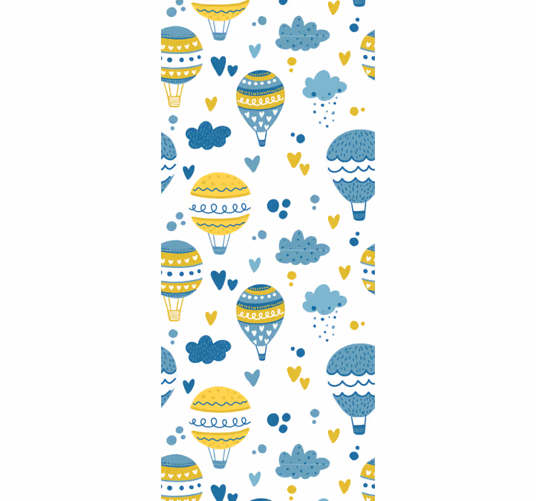 Blind kids colorful balloons and clouds - TenStickers