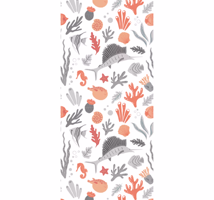 Blind kids marine life illustration - TenStickers