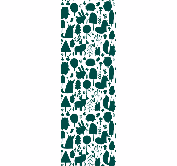 Blind kids forest wild animal silhouette - TenStickers
