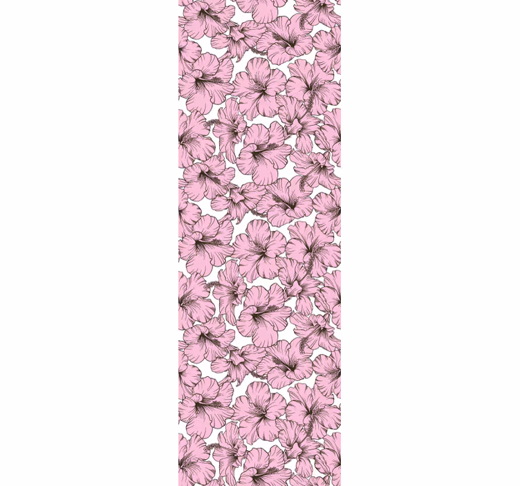 Blind kids pink flower hibiscus pattern - TenStickers