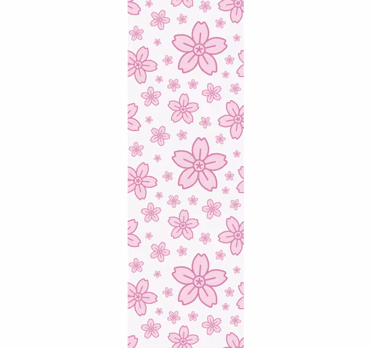 Blind kids pink cute little flowers on white background - TenStickers