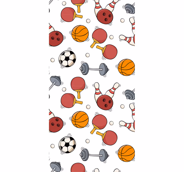 Blind kids sports equipment in doodle sketch style - TenStickers